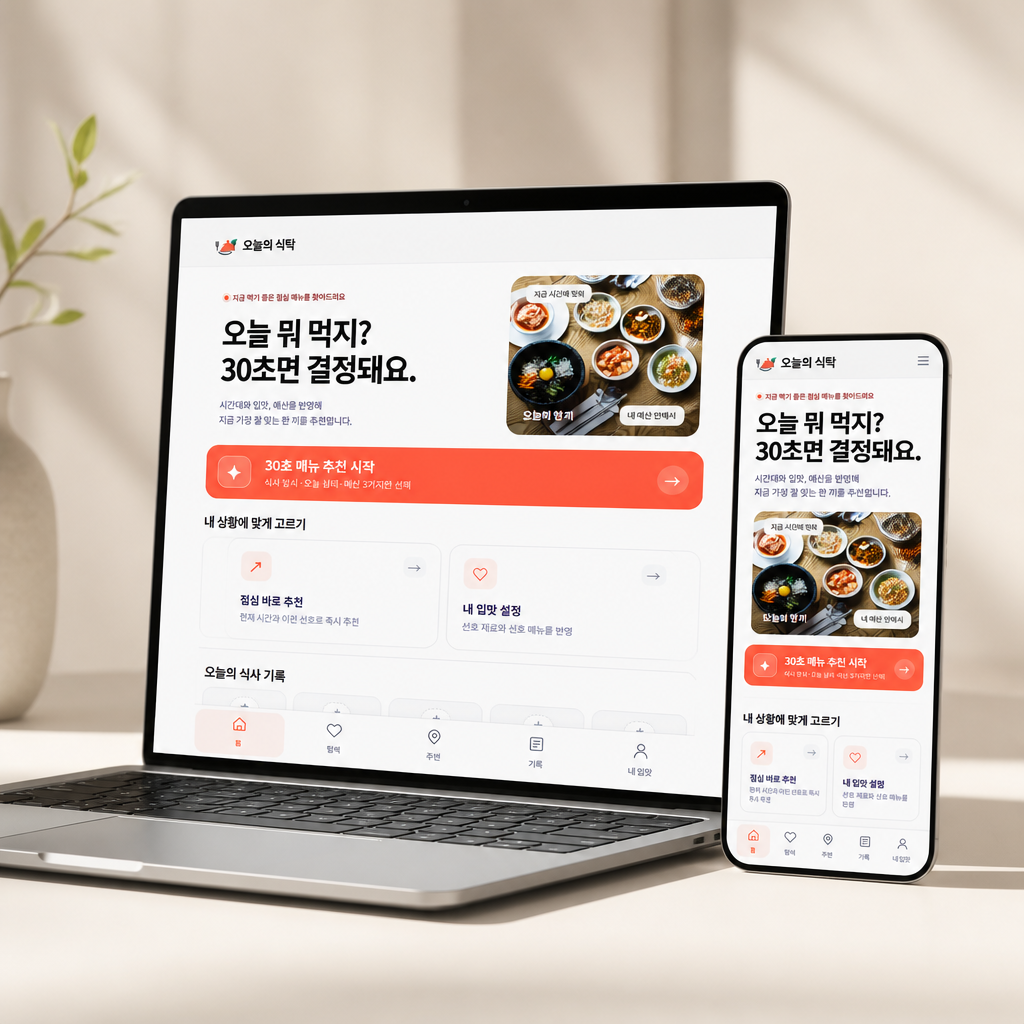 오늘의 식탁 디자인 이미지